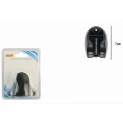 SUPPORTO STAFFA PORTA DOCCETTA DOCCIA SOFFIONE A MURO NERO UNIVERSALE 7CM 87139