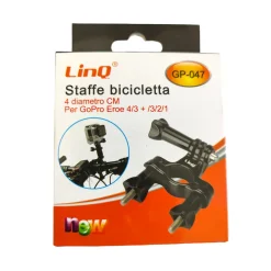 SUPPORTO STAFFA REGOLABILE UNIVERSALE BICICLETTA BICI FOTOCAMERA GOPRO HERO GP-047