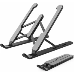 SUPPORTO STAND PIEGHEVOLE IN PLASTICA ANTISCIVOLO PER LAPTOP NOTEBOOK TABLET P1