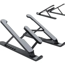 SUPPORTO STAND PIEGHEVOLE IN PLASTICA ANTISCIVOLO PER LAPTOP NOTEBOOK TABLET P1