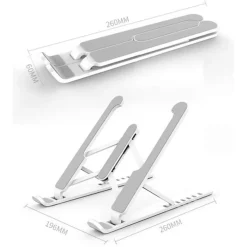 SUPPORTO STAND PIEGHEVOLE IN PLASTICA ANTISCIVOLO PER LAPTOP NOTEBOOK TABLET P1