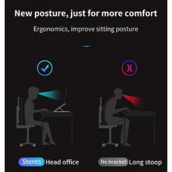 SUPPORTO STAND PIEGHEVOLE IN PLASTICA ANTISCIVOLO PER LAPTOP NOTEBOOK TABLET P1