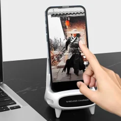 SUPPORTO STAZIONE DI RICARICA SENZA FILI WIRELESS RAPIDA PER CELLULARE UFFICIO