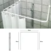 SUPPORTO TENDA DOCCIA IN ACCIAIO BIANCO BAGNO 90X90X90 BASTONE ASTA TELAIO CURVO