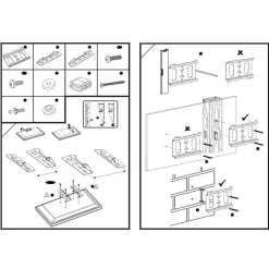 SUPPORTO TV DA PARETE PER SCHERMI DA 25'' A 32'' FISSO STAFFA TV A MURO