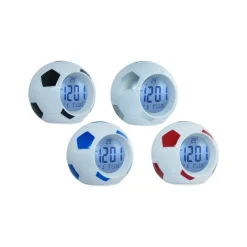 SVEGLIA DA TAVOLO 609 PALLONE CALCIO DIGITALE ALLARME LCD TEMPERATURA DATA ORA