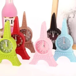 SVEGLIA DA TAVOLO A FORMA DI TORRE EIFFEL PARIGI ANALOGICA ALLARME COLORATA