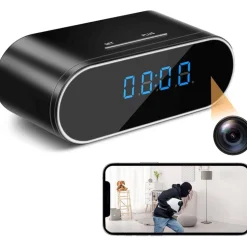 SVEGLIA OROLOGIO CON TELECAMERA SPIA NASCOSTA CON VISIONE NOTTURNA SORVEGLIANZA