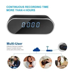 SVEGLIA OROLOGIO CON TELECAMERA SPIA NASCOSTA CON VISIONE NOTTURNA SORVEGLIANZA