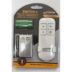 SWITCH + TELECOMANDO WIRELESS UNIVERSALE 3 CANALI TECNOLOGIA INTELLIGENTE TE-C