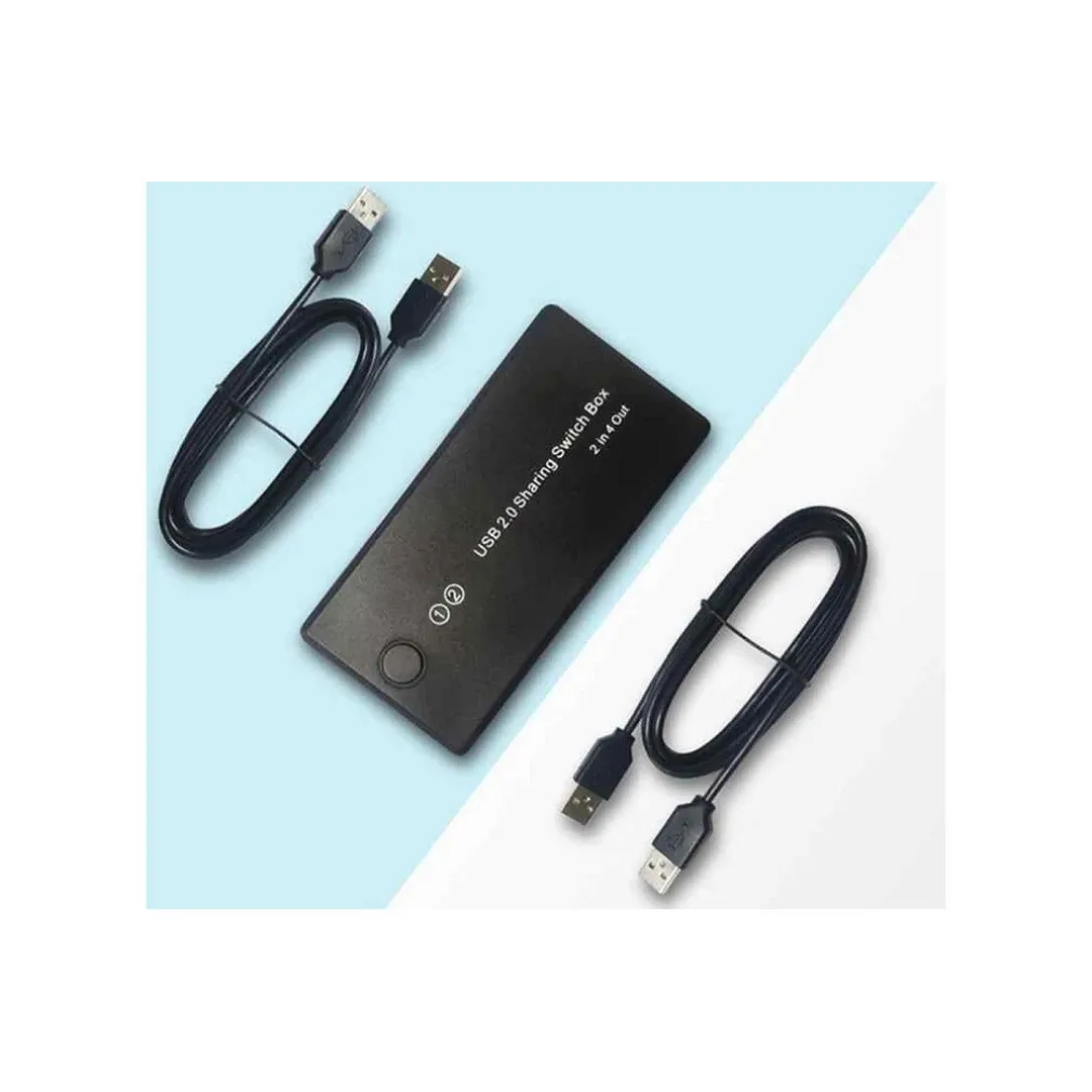 SWITCH BOX USB 2.0 HUB 2 INGRESSI 4 USCITE PER CONDIVIDERE 2 PC COMPUTER Q-U100