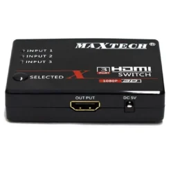 SWITCH HDMI 3D 3 INGRESSI 1080P CON TELECOMANDO PER TV PS3 XBOX DVD MAXTECH DK-303