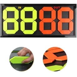 TABELLONE SOSTITUZIONE PORTATILE ARBITRO PARTITA DI CALCIO DISPLAY 83X38 CM