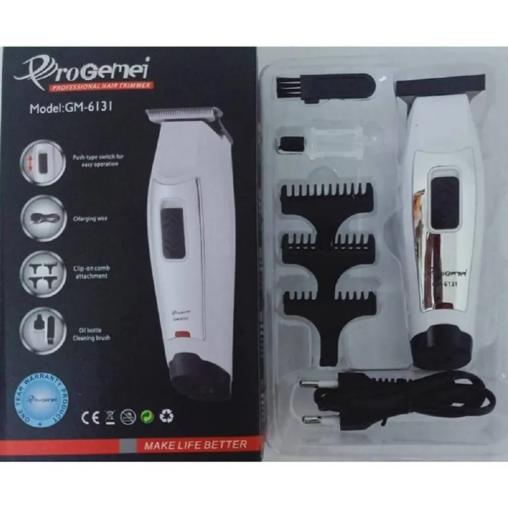 TAGLIA CAPELLI BARBA PROFESSIONALE A BATTERIA RICARICABILE GM-6131 ALTA QUALITÀ