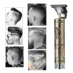 TAGLIA CAPELLI RASOIO ELETTRICO PROFESSIONALE REGOLA BARBA A BATTERIA BUDDHA ORO