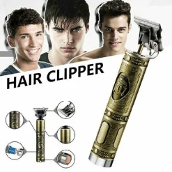 TAGLIA CAPELLI RASOIO ELETTRICO PROFESSIONALE REGOLA BARBA A BATTERIA BUDDHA ORO