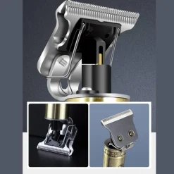 TAGLIA CAPELLI RASOIO ELETTRICO PROFESSIONALE REGOLA BARBA A BATTERIA BUDDHA ORO