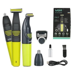 TAGLIA CAPELLI RASOIO REGOLA BARBA RICARICABILE DOCCIA NASO VISO VGR V-043