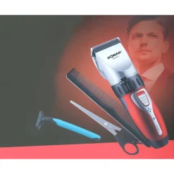 TAGLIA CAPELLI RICARICABILE RASOIO REGOLA BARBA SENZA FILI LAMA ACCIAIO SN6011