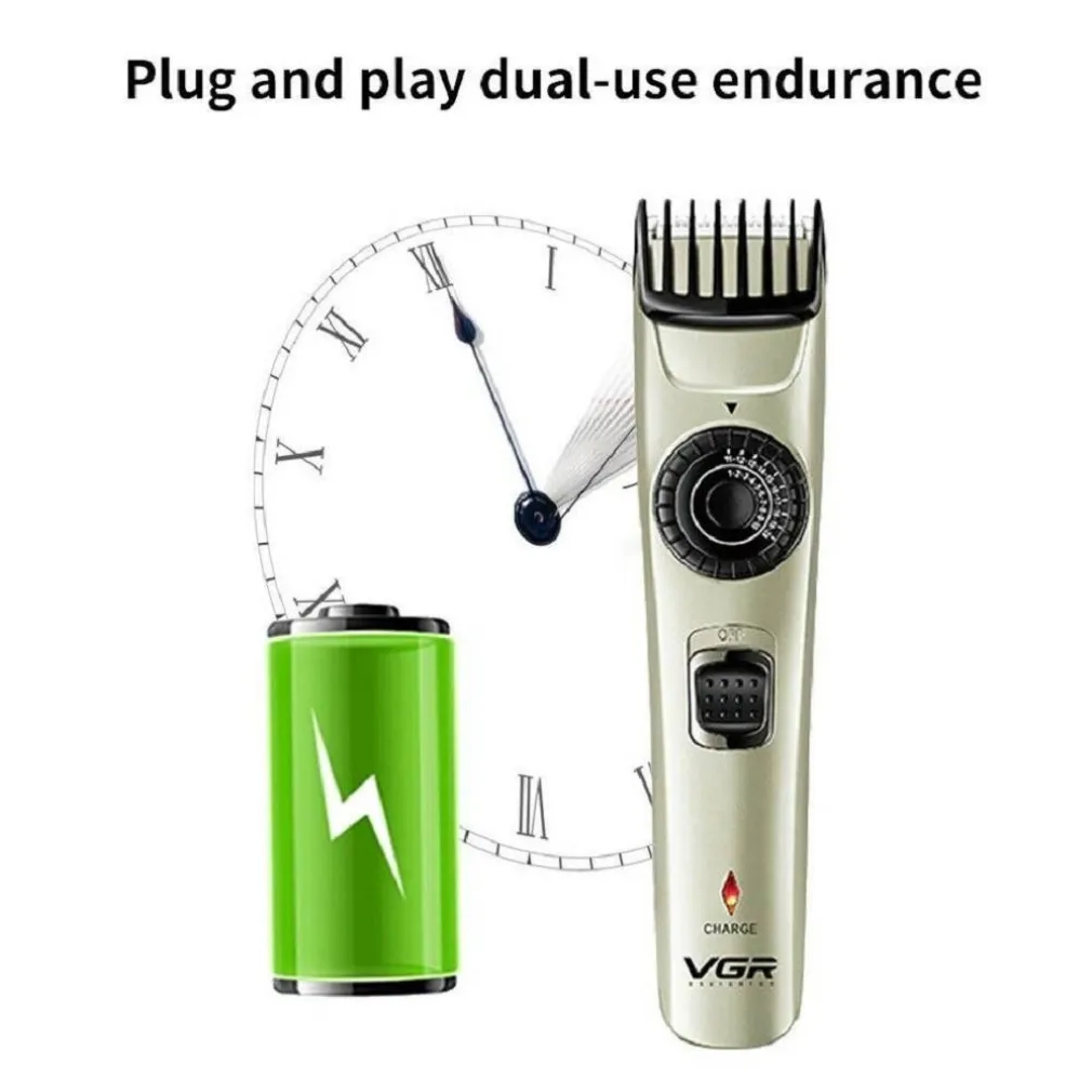 TAGLIA CAPELLI TAGLIACAPELLI RASOIO REGOLA BARBA RICARICABILE VGR V-031