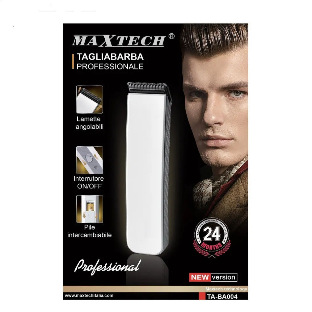 TAGLIABARBA PROFESSIONALE ELETTRICO RASOIO BARBA UOMO RICARICABILE TA-BA004
