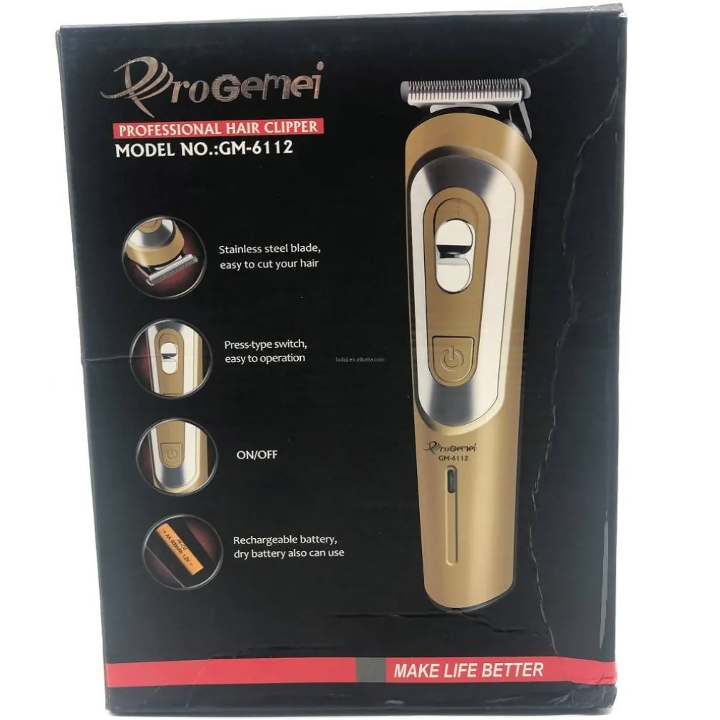 TAGLIACAPELLI A BATTERIA GM-6112 RASOIO RICARICABILE PROFESSIONALE TRIMMER BARBA