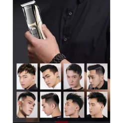 TAGLIACAPELLI A BATTERIA GEEMY GM6069 TRIMMER CAPELLI PROFESSIONALE RICARICABILE