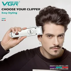 TAGLIACAPELLI BARBA SENZA FILI PROFESSIONALE RICARICA USB RASOIO VALIGETTA V-032