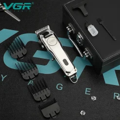 TAGLIACAPELLI BARBA SENZA FILI PROFESSIONALE RICARICA USB RASOIO VALIGETTA V-032