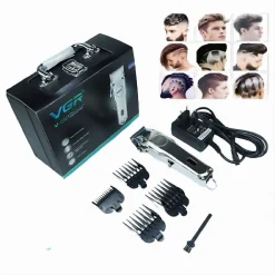 TAGLIACAPELLI BARBA SENZA FILI PROFESSIONALE RICARICA USB RASOIO VALIGETTA V-032