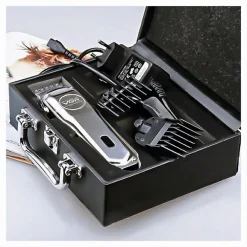 TAGLIACAPELLI BARBA SENZA FILI PROFESSIONALE RICARICA USB RASOIO VALIGETTA V-032