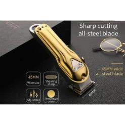 TAGLIACAPELLI ELETTRICO BATTERIA RICARICABILE PROFESSIONALE CON/SENZA CAVO V-133