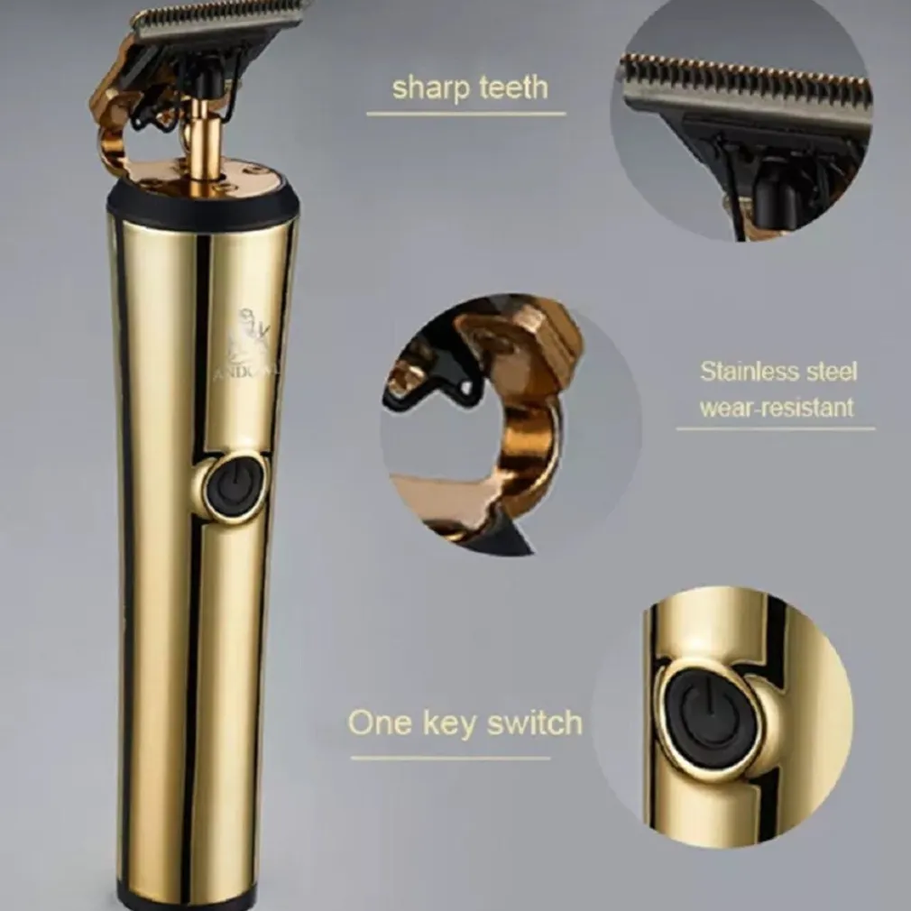 TAGLIACAPELLI ELETTRICO DA UOMO BATTERIA RICARICABILE CON DISPLAY A LED Q-TF202