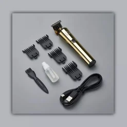 TAGLIACAPELLI ELETTRICO DA UOMO BATTERIA RICARICABILE CON DISPLAY A LED Q-TF202