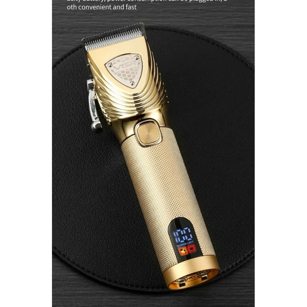 TAGLIACAPELLI ELETTRICO PROFESSIONALE RICARICA USB DISPLAY LED RASOIO VGR V-657