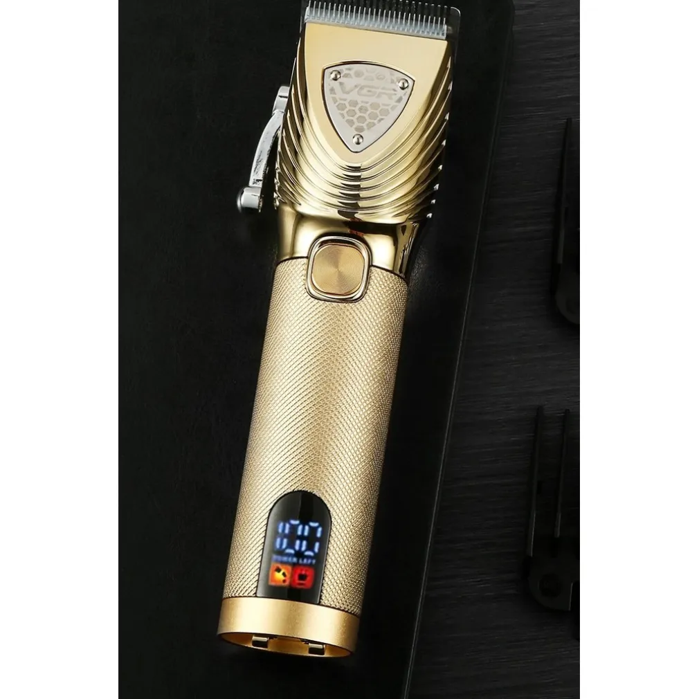 TAGLIACAPELLI ELETTRICO PROFESSIONALE RICARICA USB DISPLAY LED RASOIO VGR V-657