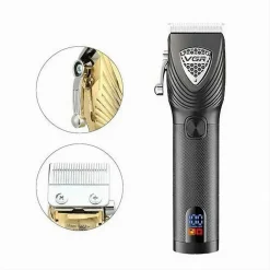 TAGLIACAPELLI ELETTRICO PROFESSIONALE RICARICA USB DISPLAY LED RASOIO VGR V-657