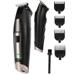 TAGLIACAPELLI ELETTRICO RICARICABILE RASOIO CORPO BARBA PROFESSIONALE SENZA FILI 4 PETTINI