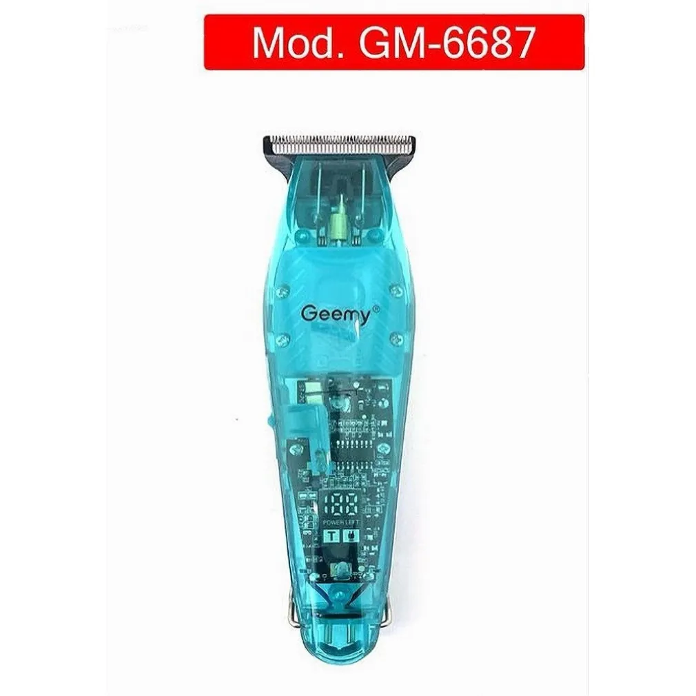 TAGLIACAPELLI ELETTRICO RICARICABILE CON DISPLAY LCD TRIMMER REGOLABILE GM-6687