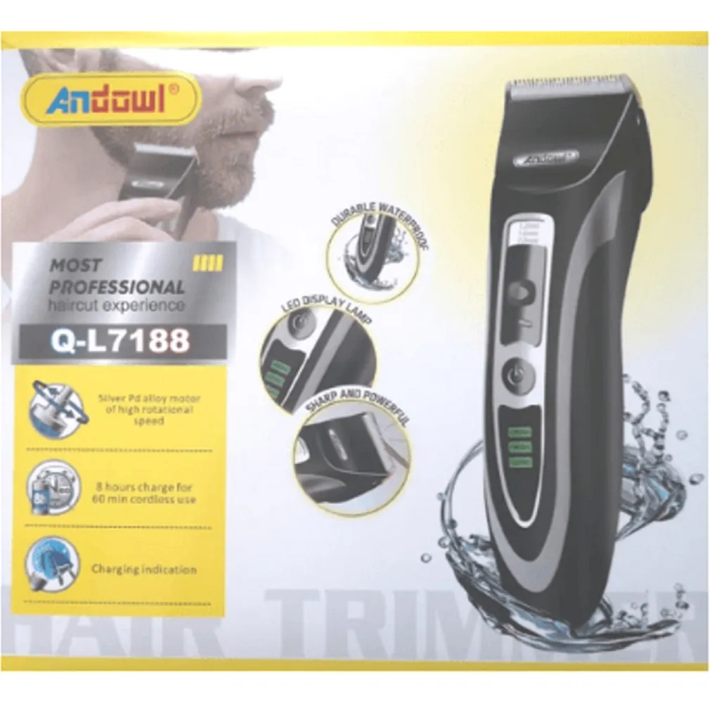 TAGLIACAPELLI ELETTRICO RICARICABILE RIFINITORE ERGONOMICO PROFESSIONALE Q-L7188