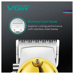 TAGLIACAPELLI ELETTRICO TRIMMER BARBA REGOLABILE PROFESSIONALE VGR V-680 DISPLAY