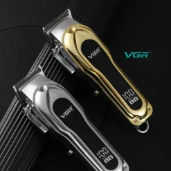 TAGLIACAPELLI ELETTRICO TRIMMER BARBA REGOLABILE PROFESSIONALE VGR V-680 DISPLAY