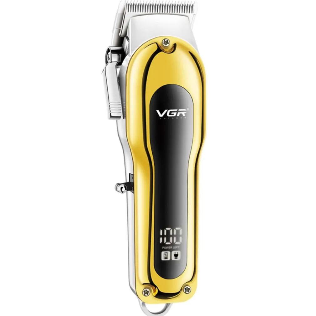 TAGLIACAPELLI ELETTRICO TRIMMER BARBA REGOLABILE PROFESSIONALE VGR V-680 DISPLAY