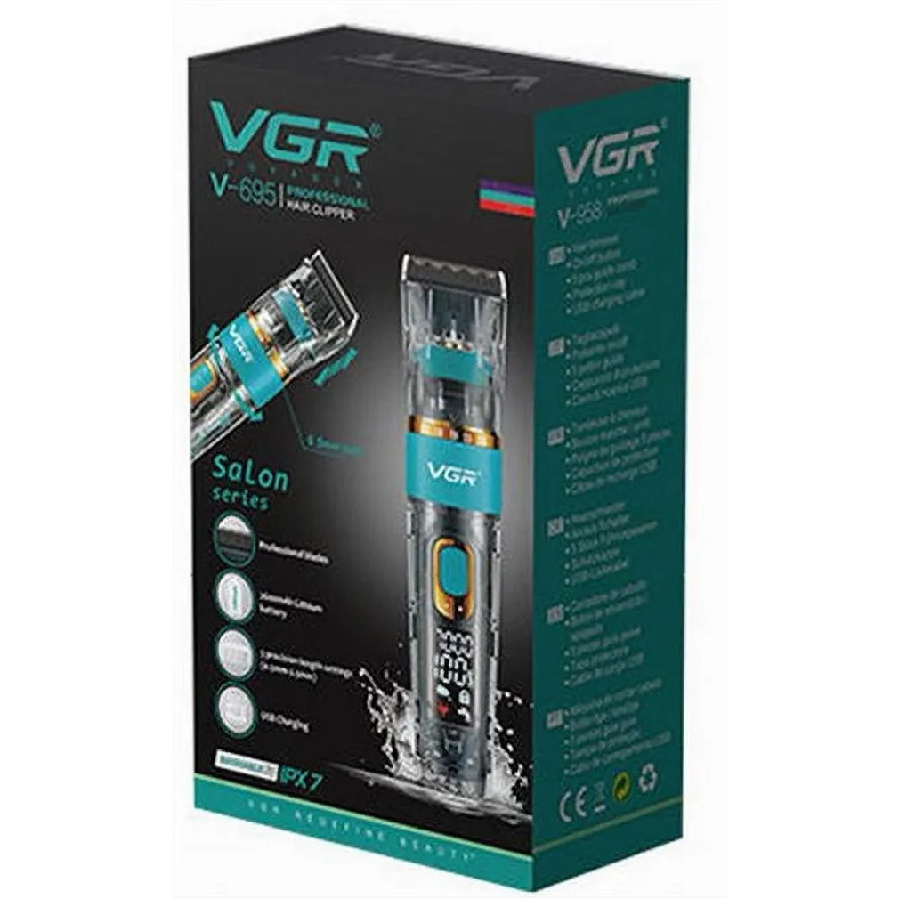 TAGLIACAPELLI PROFESSIONALE ROTELLA ZOOM IPX7 IMPERMEABILE 3 VELOCITÀ VGR V-695