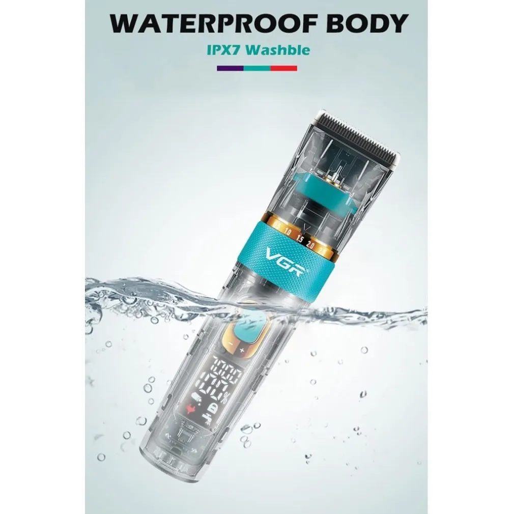 TAGLIACAPELLI PROFESSIONALE ROTELLA ZOOM IPX7 IMPERMEABILE 3 VELOCITÀ VGR V-695