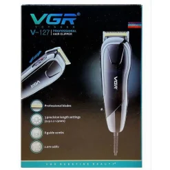 TAGLIACAPELLI PROFESSIONALE VGR V-127 LAMA IN ACCIAIO 8 PETTINI GUIDA CON FILO