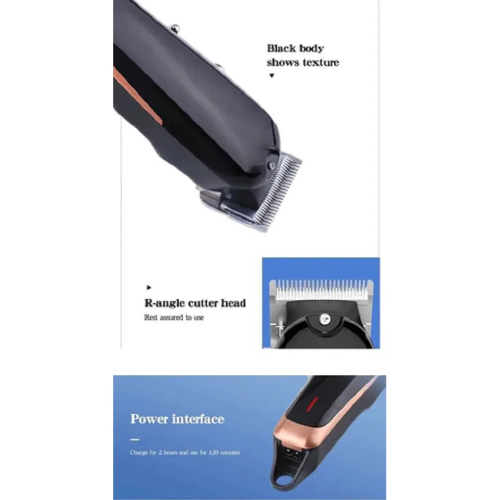 TAGLIACAPELLI PROFESSIONALE CLIPPER TRIMMER SILENZIOSO CON BATTERIA LED Q-LF530