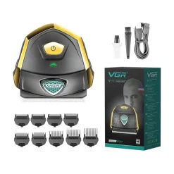 TAGLIACAPELLI PROFESSIONALE RICARICABILE SENZA FILI REGOLABARBA UOMO RASOIO V-910