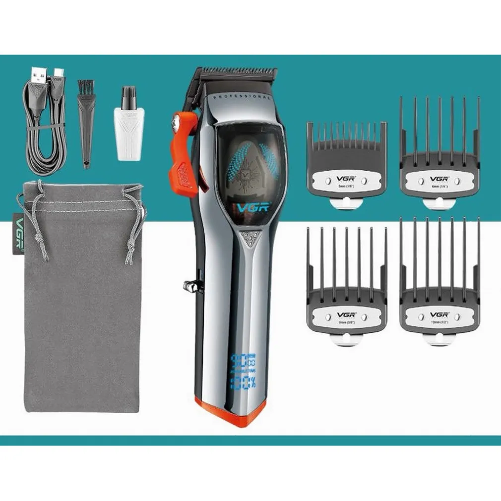 TAGLIACAPELLI PROFESSIONALE A BATTERIA SENZA FILI CON MOTORE MAGNETICO VGR V-647