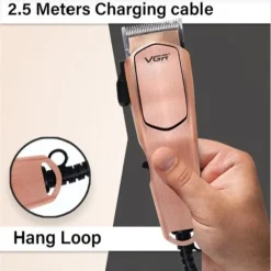 TAGLIACAPELLI PROFESSIONALE CON FILO TRIMMER PER UOMO ELETTRICO CLIPPERS V-131